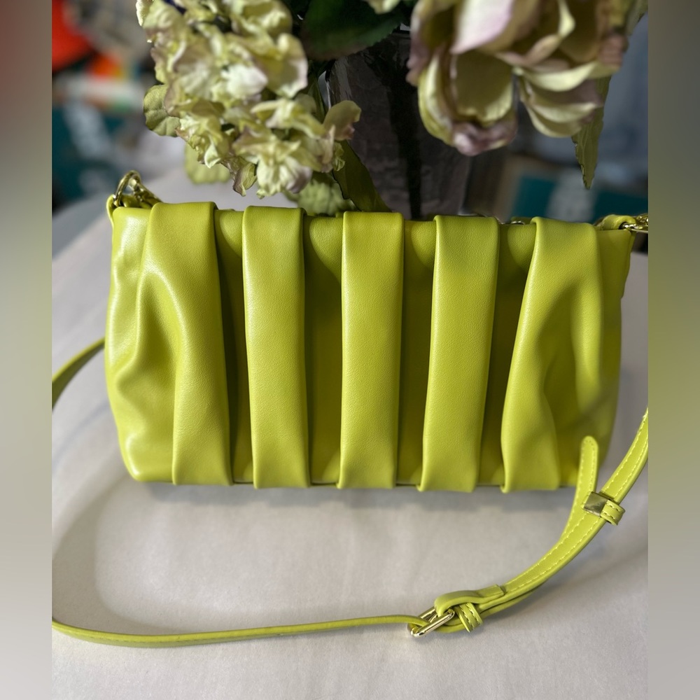 Lime Green faux leather bag